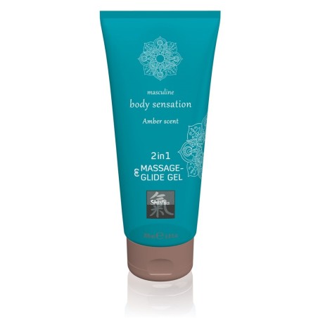 Massage- und Gleitgel „2in1 Amber Scent“