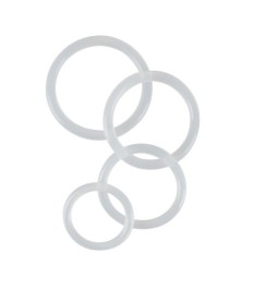 4-teiliges Penisringset „Clear Cock Rings“