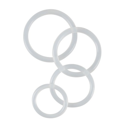 4-teiliges Penisringset „Clear Cock Rings“