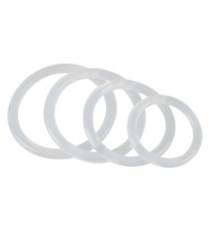 4-teiliges Penisringset „Clear Cock Rings“