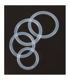 4-teiliges Penisringset „Clear Cock Rings“, 3 - 5 cm Ø