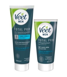 2-teiliges Enthaarungscreme-Set „Veet Men TOTAL PRO“
