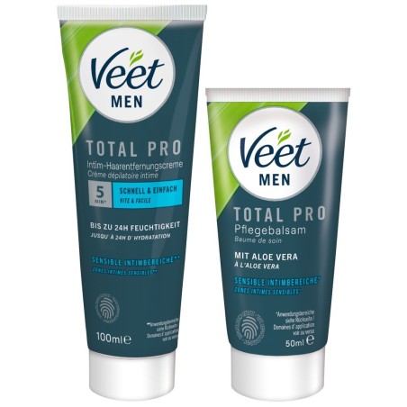 2-teiliges Enthaarungscreme-Set „Veet Men TOTAL PRO“