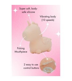 Auflegevibrator „Heart Throb“ im niedlichen Einhorn-Design