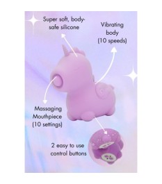 Auflegevibrator „Karma Lilac“ im niedlichen Einhorn-Design