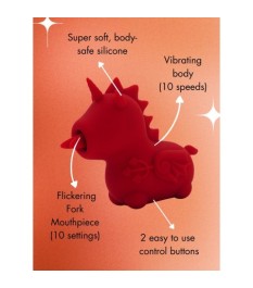 Auflegevibrator „Blaze Diablo“ im niedlichen Einhorn-Design