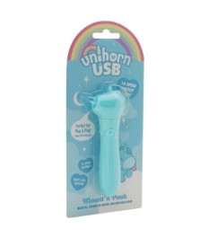 Minivibrator mit USB-Stecker unter’m Einhorn-Köpfchen