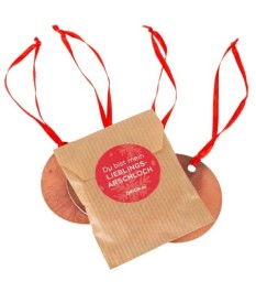 4-teiliges Papieranhänger-Set „Rosetten“