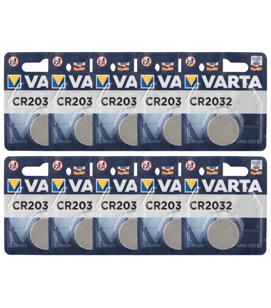 10 x 1er Batterie „CR2032“