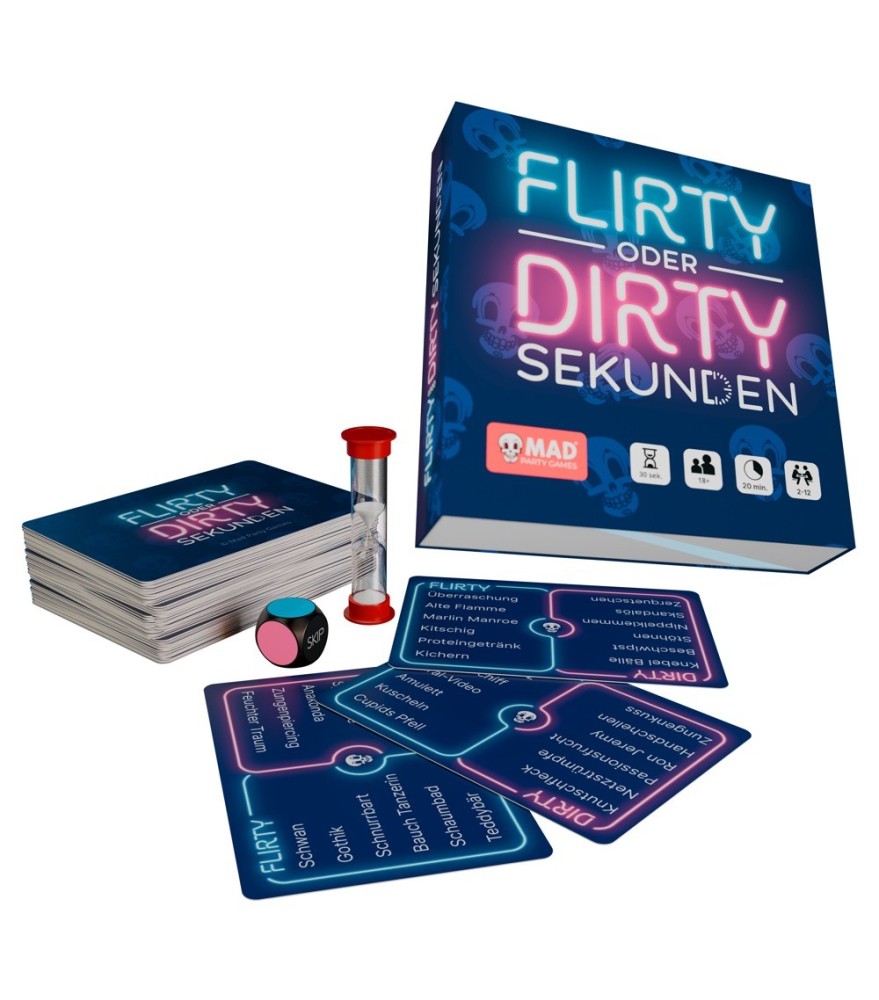 Partyspiel „Flirty or Dirty Seconds“ für 2–12 Spieler:innen