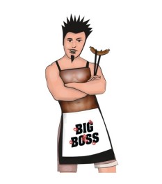 Schürze „Chefcock“ mit verstecktem Plüschpenis