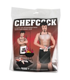 Schürze „Chefcock“ mit verstecktem Plüschpenis