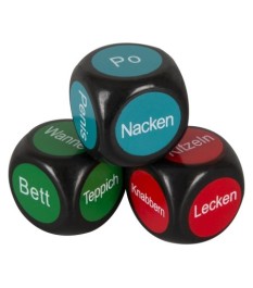 3-teiliges Set „Lustwürfel“ mit Körperteil