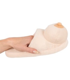 Hausschuhe „Plüsch-Busen“, passend bis Gr. 44